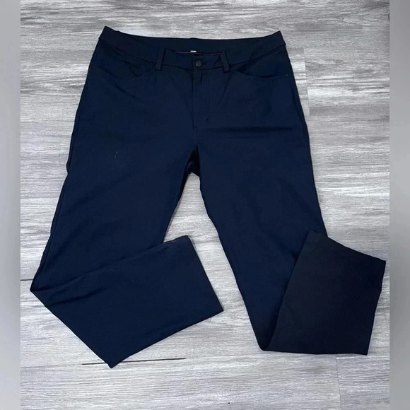 Lululemon Pants Mens Size 34 Blue ABC 5 Pockets Stretch Classic Casual Straight - Picture 1 of 9